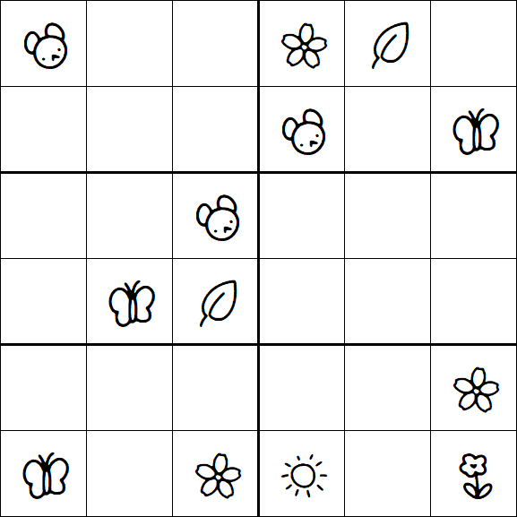 Kids Sudoku 6x6 - Difficile