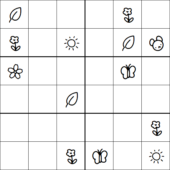 Kids Sudoku 6x6 - Difficile