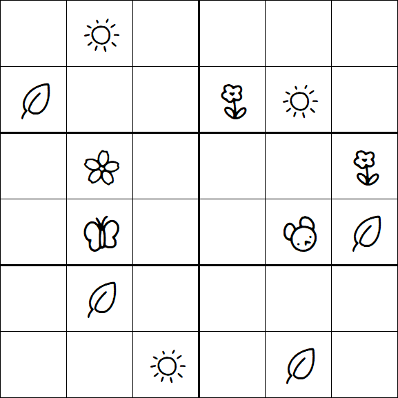 Kids Sudoku 6x6 - Difficile