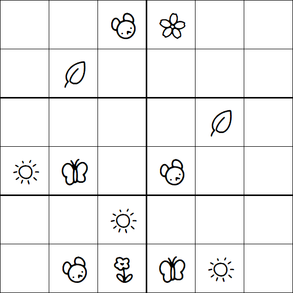Kids Sudoku 6x6 - Difficile