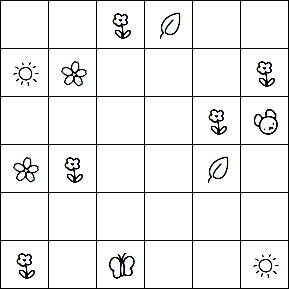 Kids Sudoku 6x6 - Difficile