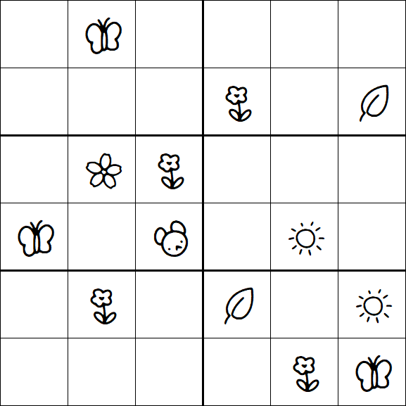 Kids Sudoku 6x6 - Difficile