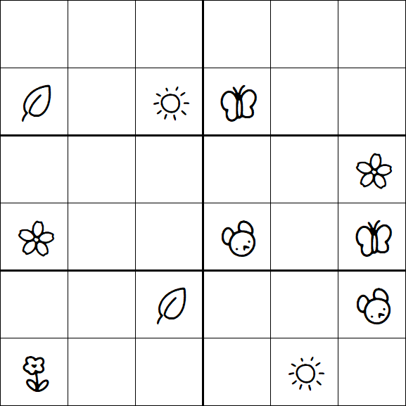 Kids Sudoku 6x6 - Difficile