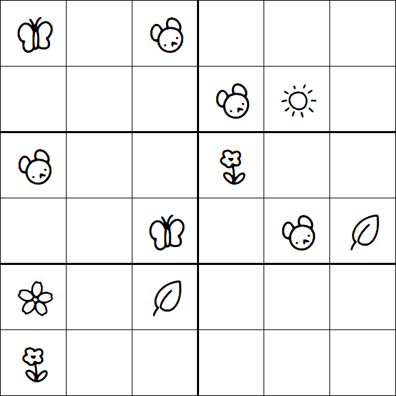 Kids Sudoku 6x6 - Difficile