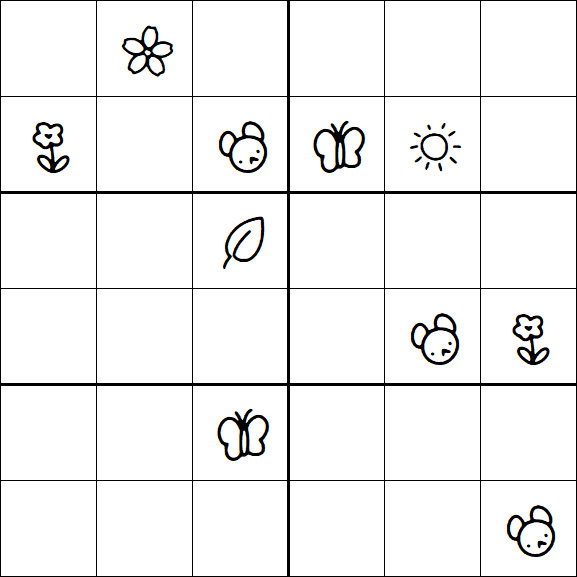 Kids Sudoku 6x6 - Difficile