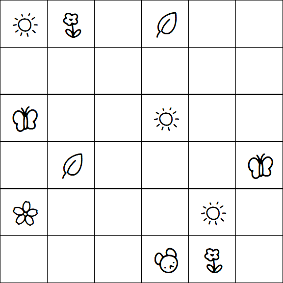 Kids Sudoku 6x6 - Difícil