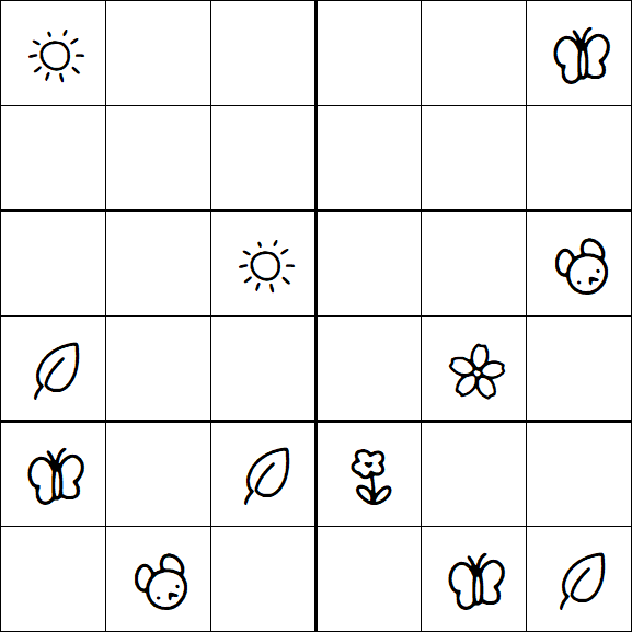 Kids Sudoku 6x6 - Difficile