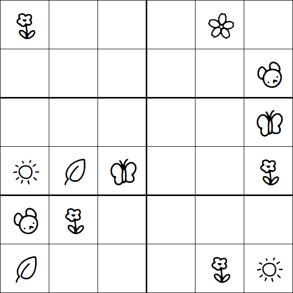 Kids Sudoku 6x6 - Difficile