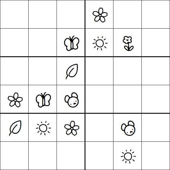 Kids Sudoku 6x6 - Difficile