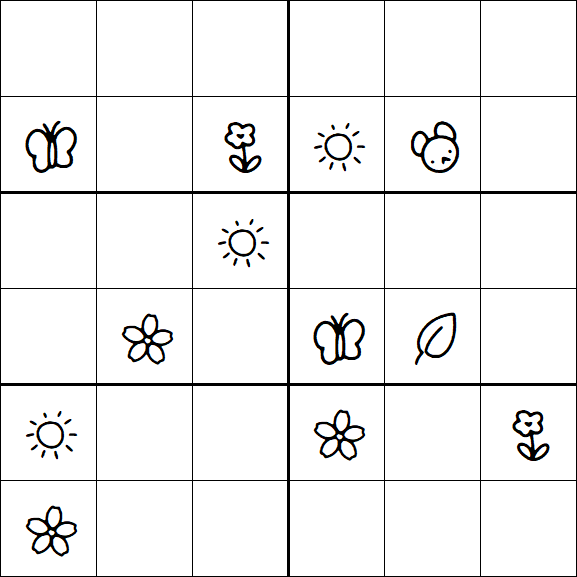 Kids Sudoku 6x6 - Difficile