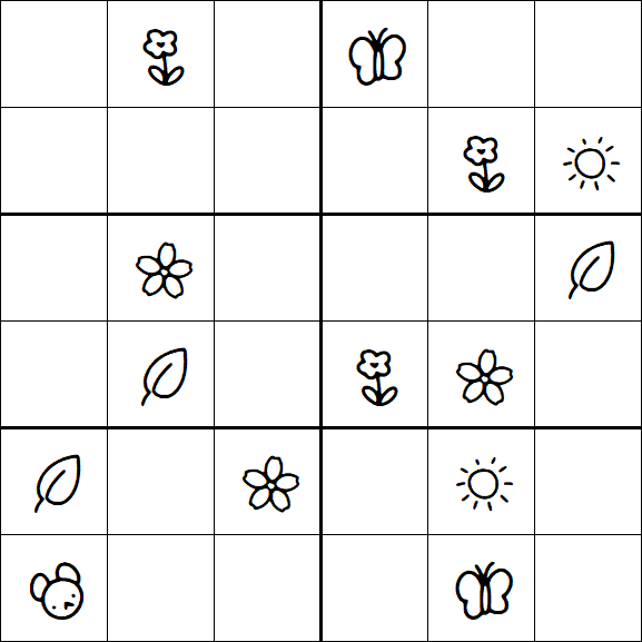 Kids Sudoku 6x6 - Difícil