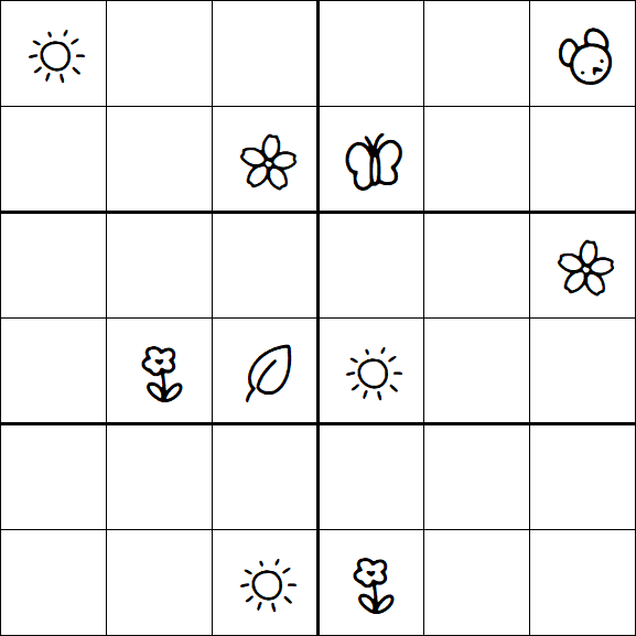 Kids Sudoku 6x6 - Difícil