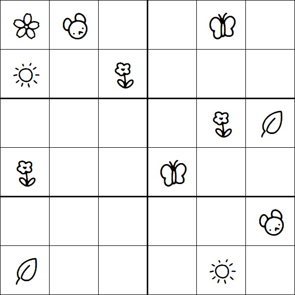 Kids Sudoku 6x6 - Difícil