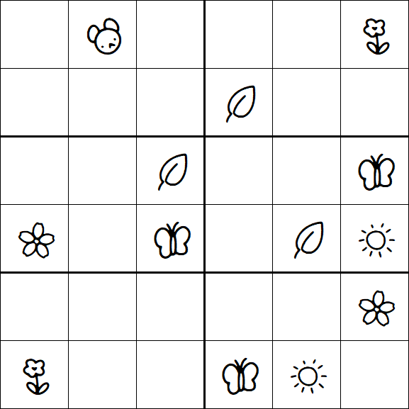 Kids Sudoku 6x6 - Difficile