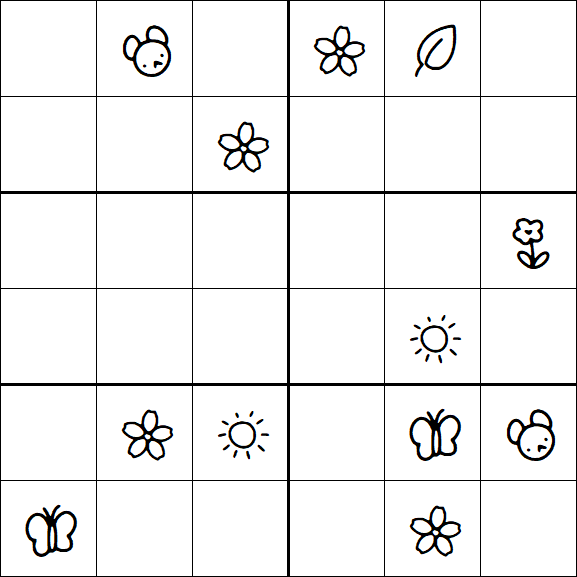 Kids Sudoku 6x6 - Difícil