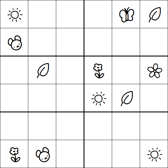 Kids Sudoku 6x6 - Difícil