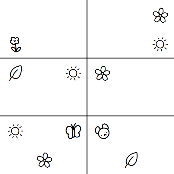 Kids Sudoku 6x6 - Difícil