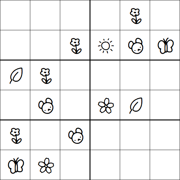 Kids Sudoku 6x6 - Difícil