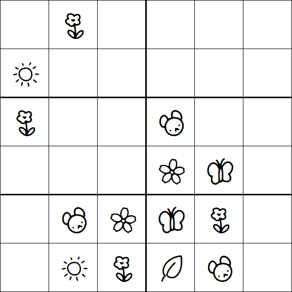 Kids Sudoku 6x6 - Difícil