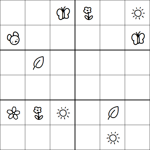 Kids Sudoku 6x6 - Difícil