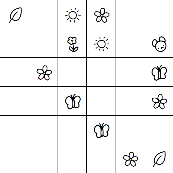 Kids Sudoku 6x6 - Difícil