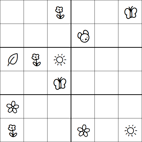 Kids Sudoku 6x6 - Hard