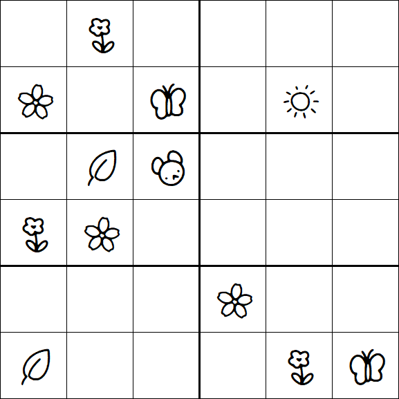 Kids Sudoku 6x6 - Difficile