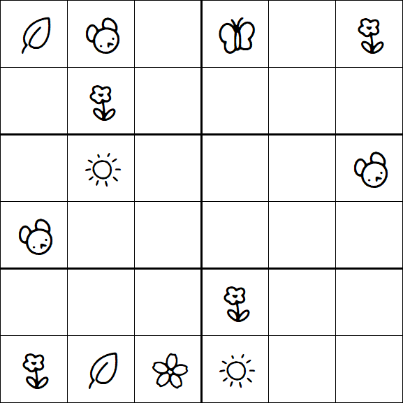 Kids Sudoku 6x6 - Difícil