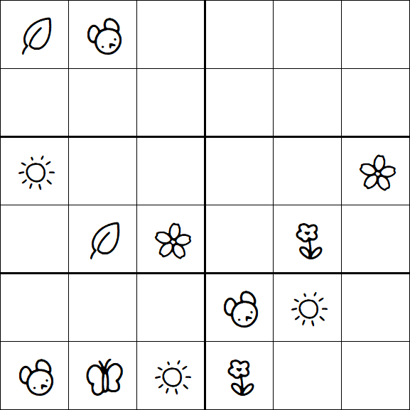 Kids Sudoku 6x6 - Difícil