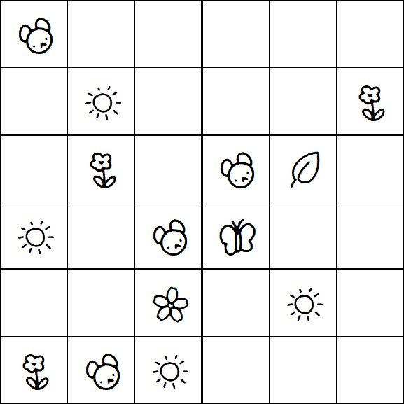 Kids Sudoku 6x6 - Difficile
