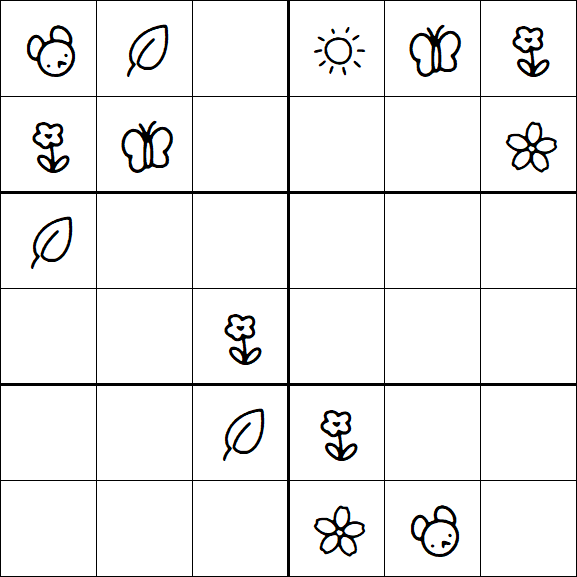 Kids Sudoku 6x6 - Difficile