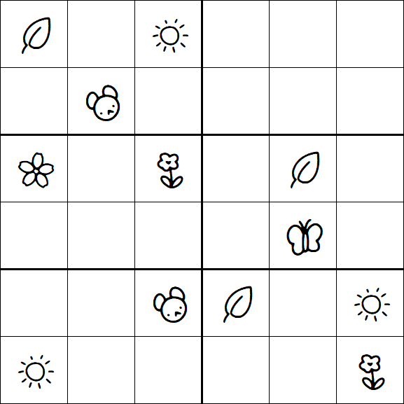 Kids Sudoku 6x6 - Difficile