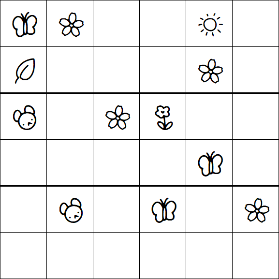 Kids Sudoku 6x6 - Difficile