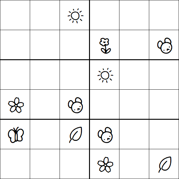 Kids Sudoku 6x6 - Difficile