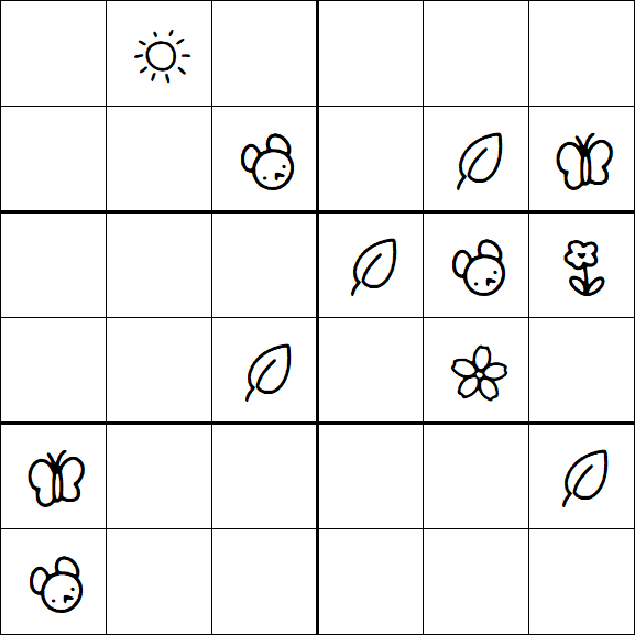 Kids Sudoku 6x6 - Difficile