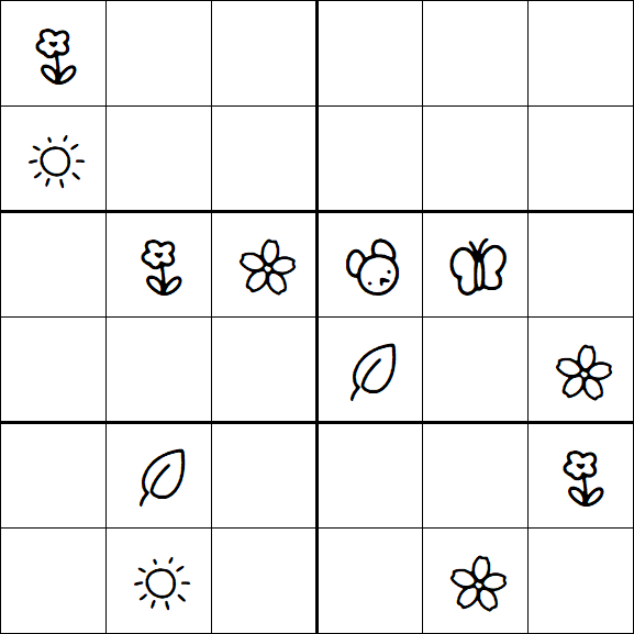 Kids Sudoku 6x6 - Difficile