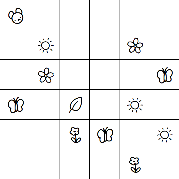 Kids Sudoku 6x6 - Difficile