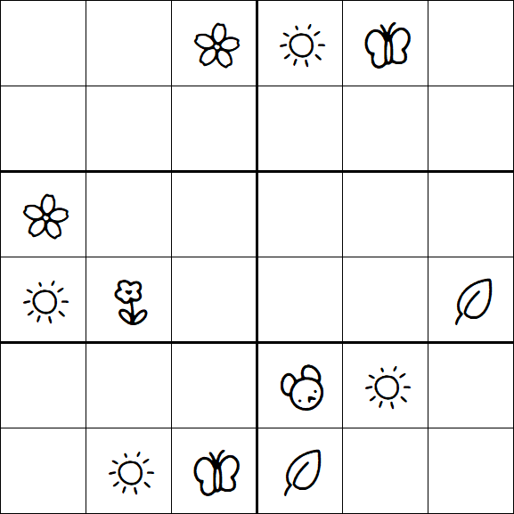 Kids Sudoku 6x6 - Difficile