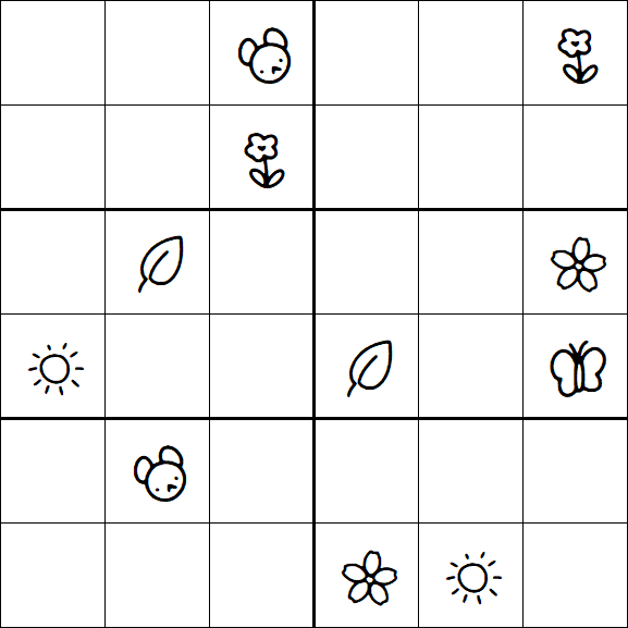 Kids Sudoku 6x6 - Difficile