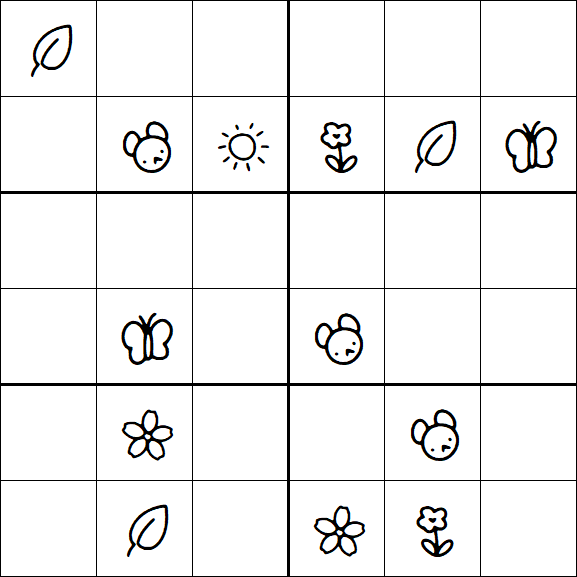Kids Sudoku 6x6 - Difficile
