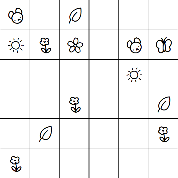 Kids Sudoku 6x6 - Difícil