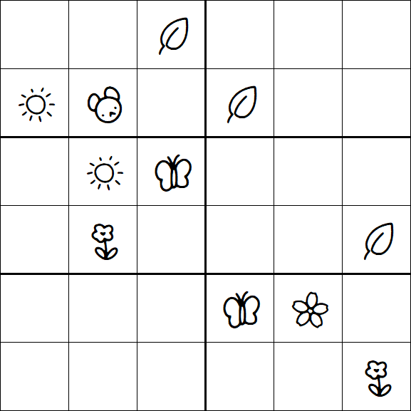 Kids Sudoku 6x6 - Difficile