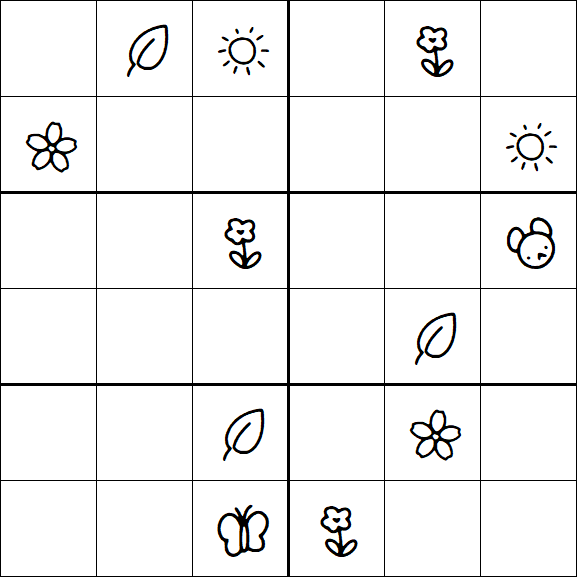 Kids Sudoku 6x6 - Difficile