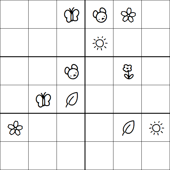 Kids Sudoku 6x6 - Difficile