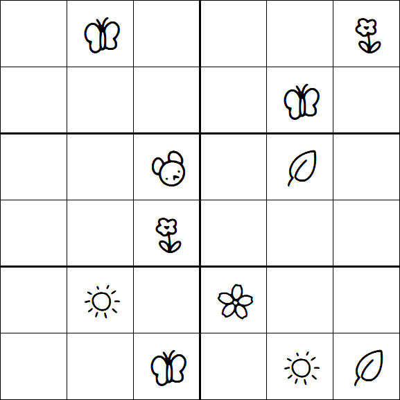 Kids Sudoku 6x6 - Difficile