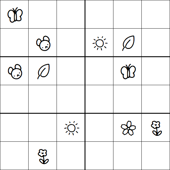 Kids Sudoku 6x6 - Difficile