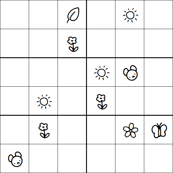 Kids Sudoku 6x6 - Difficile