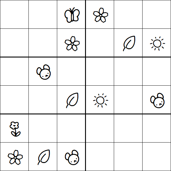 Kids Sudoku 6x6 - Difficile