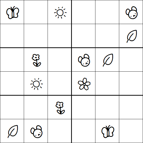 Kids Sudoku 6x6 - Difficile