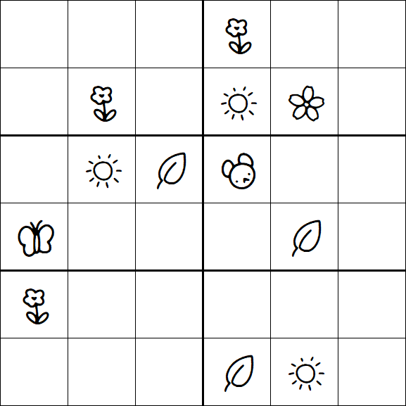 Kids Sudoku 6x6 - Difficile